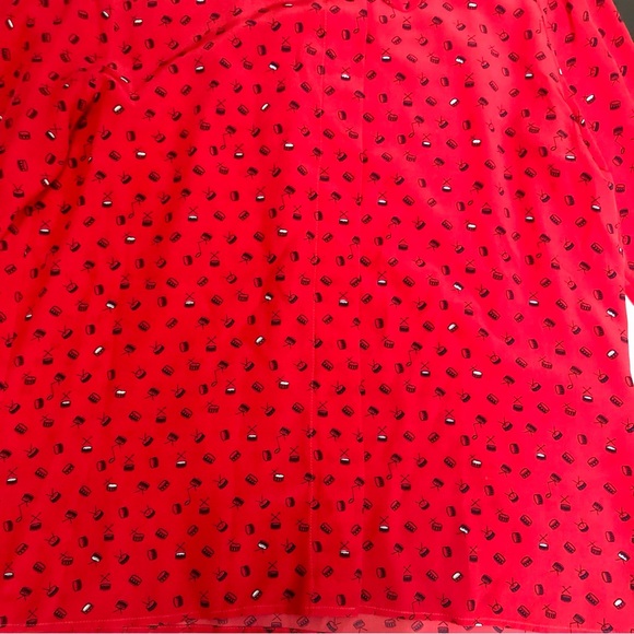 APC x Vanessa Seward Silk Blouse Frilly Collar Button Down Shirt Blouse size M - Picture 7 of 10